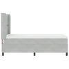 Boxspring Bed with Headboard Light Grey 100 x 200 cm Velvet