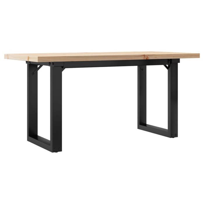 VidaXL Table Basse Cadre en O, Table d'Appoint, Bout de Canapé, Meuble de Salon Salle de Séjour, 100x50x45,5 cm Bois de Pin 3282732