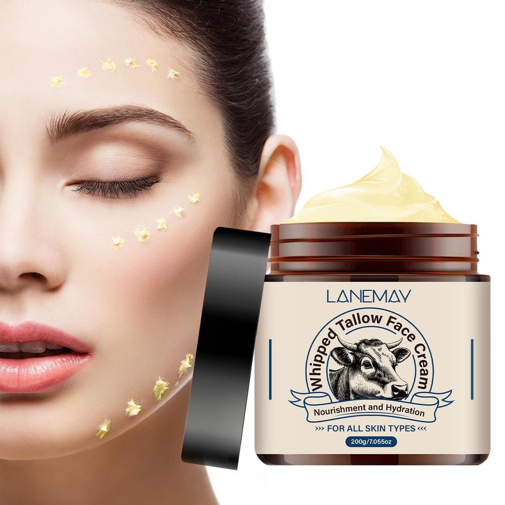 Whipped Tallow Face Cream-Moisturizing Dry Skin-Keep Complexion Glowing And Healthy-Suitable For All Skin Types, 200g