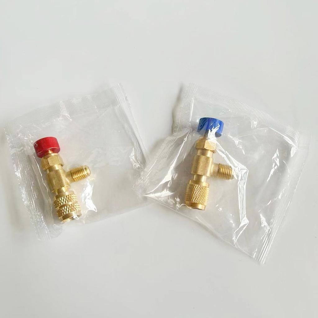 Liquid Safety Valve R410A R22 Air Conditioning Refrigerant Tool 1/4 "Safety Adapter Air Conditioning Repair And Fluoride