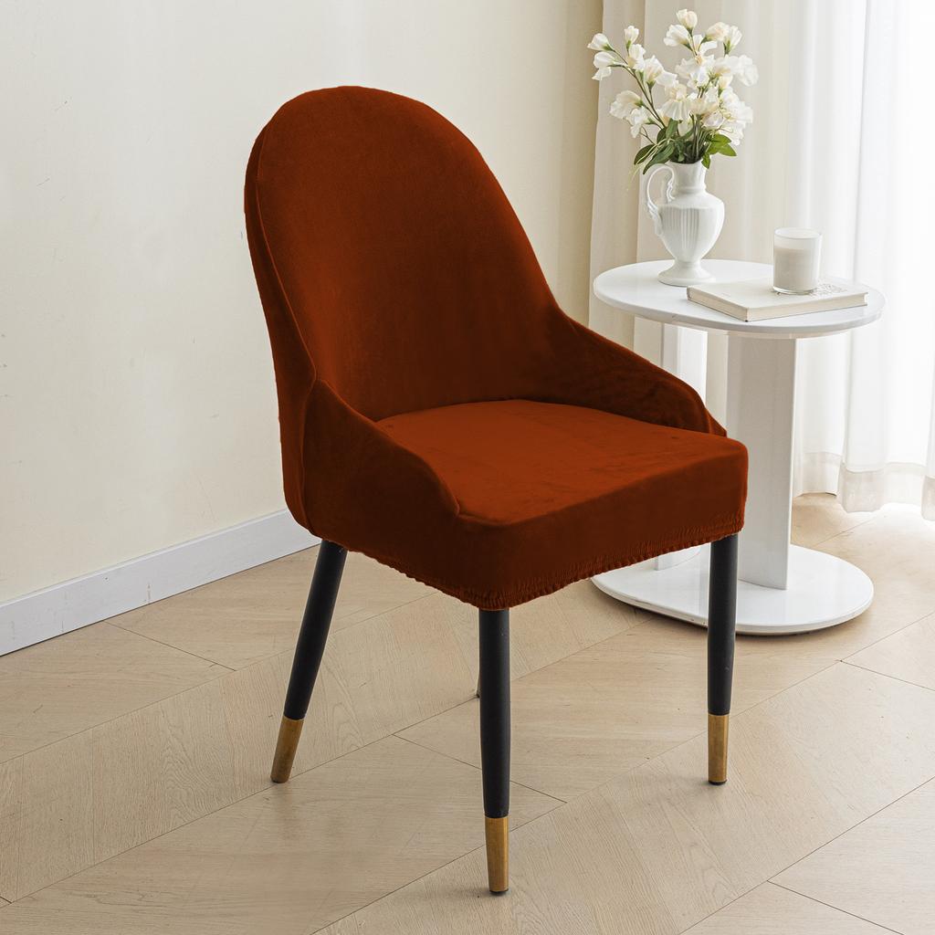 1 шт. Бархат «Серебристый лис» Однотонный Нескользящий Чехол для домашнего кресла со средним подлокотником Эластичный Утолщенный Чехол для кресла с дугообразной спинкой