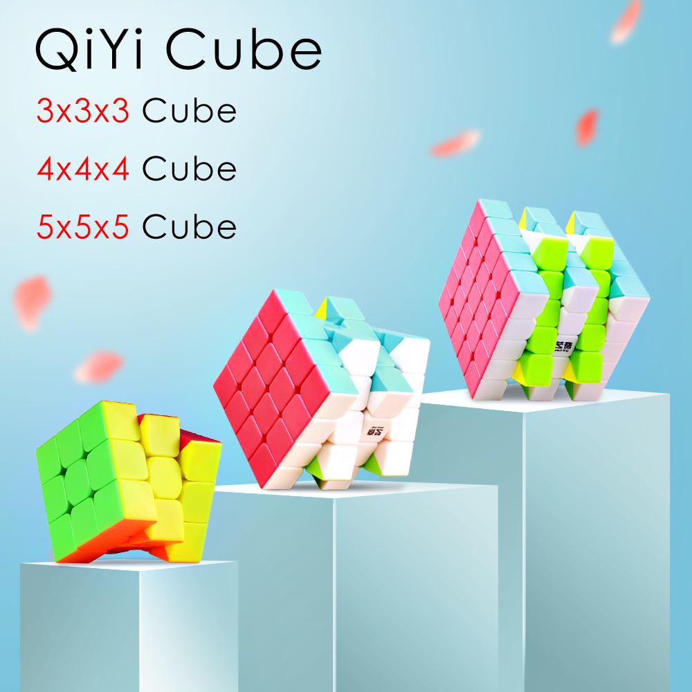 Qiyi Warrior S 3x3x3 магический скоростной куб профессиональный без наклеек Qiyuan S 4x4x4 головоломка куб Qizheng S 5x5x5 кубики игрушки подарок