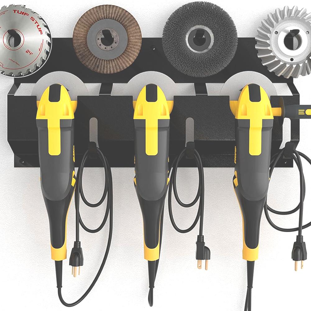 Держатель угловой шлифмашины на 3/2/1 отсек, настенный кронштейн для угловой шлифмашины, держатель шнура, стеллаж для хранения, стойка для электроинструментов для резаков, полировальных машин