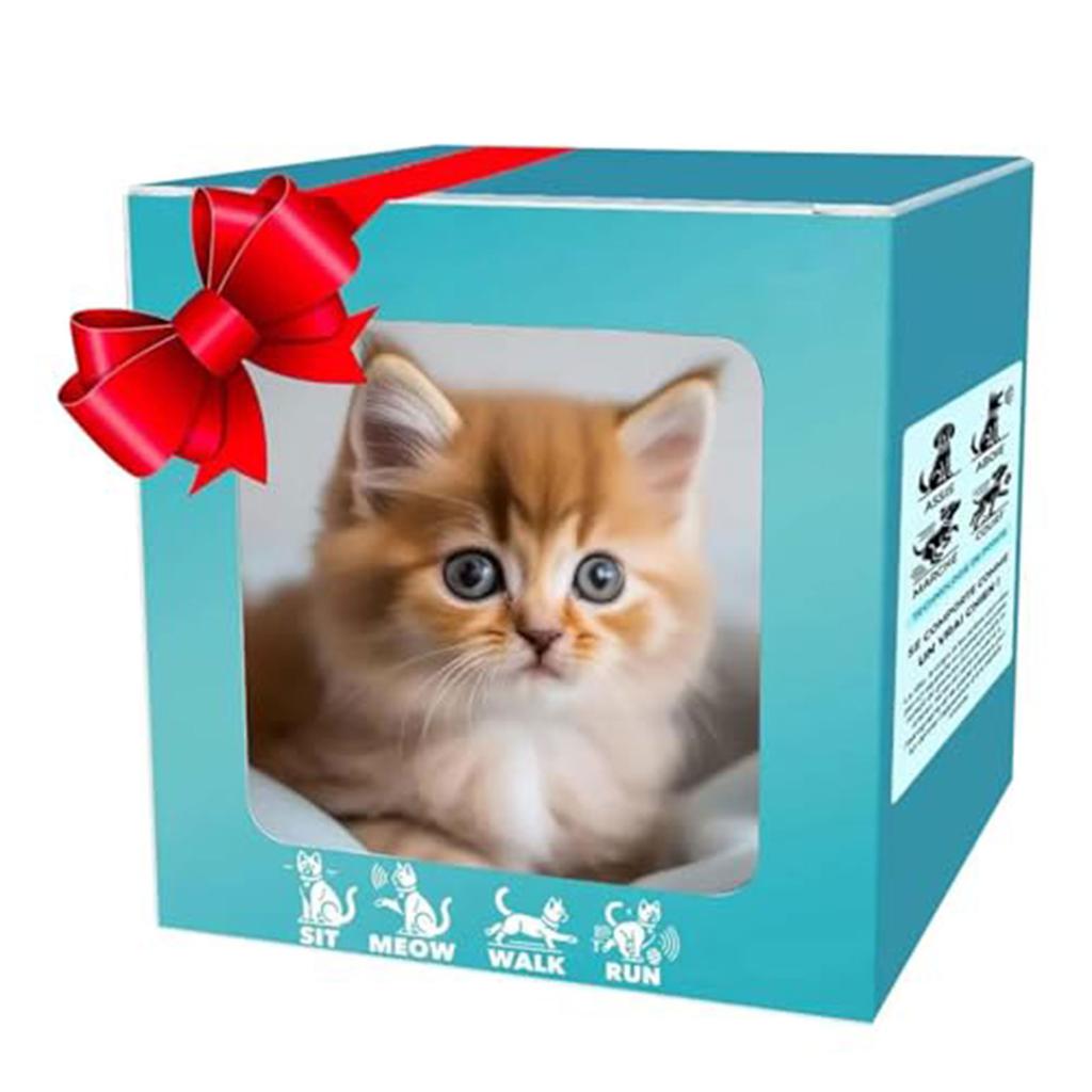 Интерактивная роботизированная плюшевая кошка-игрушка с датчиком интеллекта и тяговым шнуром для обучения ползанию младенца, милая комфортная игрушка