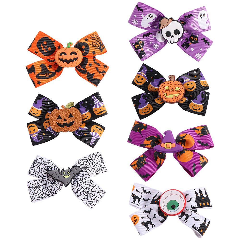 Заколка для волос в виде глазного яблока и тыквы, забавная заколка для волос в виде летучей мыши и утконоса, модная заколка для волос в виде банта на Хэллоуин для вечеринки