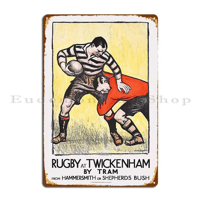 Rugby At Twickenham Advertising Poster Metal Sign Printing Garage Decoration Club Bar Bar Retro Tin Sign Poster