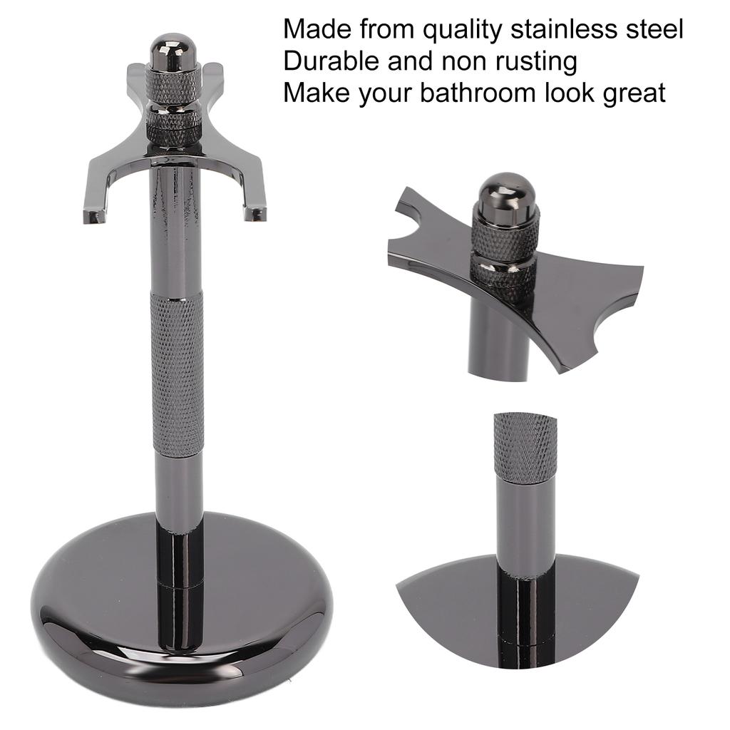 Stainless Steel Safety Razor Stand Falling Prevention Shaver Stand Bracket Bathroom Accessories