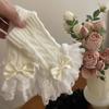 Foot Warmer Lace Knitted Gloves Acrylic Fibers Lolita Hand Sleeves  Fall Winter Season
