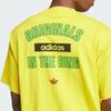 Adidas Originals Skin-Friendly Comfortable Soft Breathable Fashionable Dopamine Short Sleeve T-Shirt Men T-Shirts Yellow KA4559