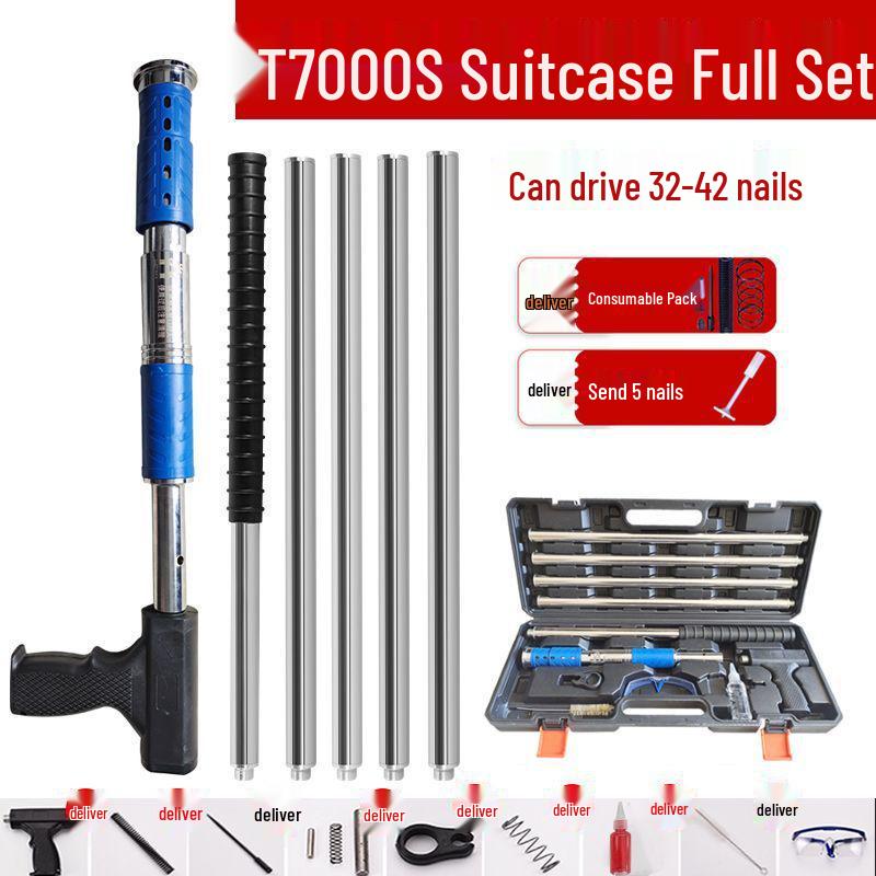 Многофункциональный бесшумный гвоздезабивной пистолет для деревообработки и цемента с регулируемыми настройками