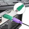 USB Female To Ps / 2 Mouse Keyboard Converter Male Computer Adapter Purple Accessories Min H3H9