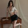 Sexy Lingerie Strap Secretary Alluring Sexy Hip-hugging Skirt Uniform Couple Fun Underwear Intimate Women's Pure Desire Pajamas