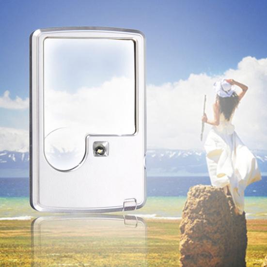 Мини-карманный 3X 6X светодиодный светильник в стиле кредитной карты, увеличительное стекло, лупа, лупа