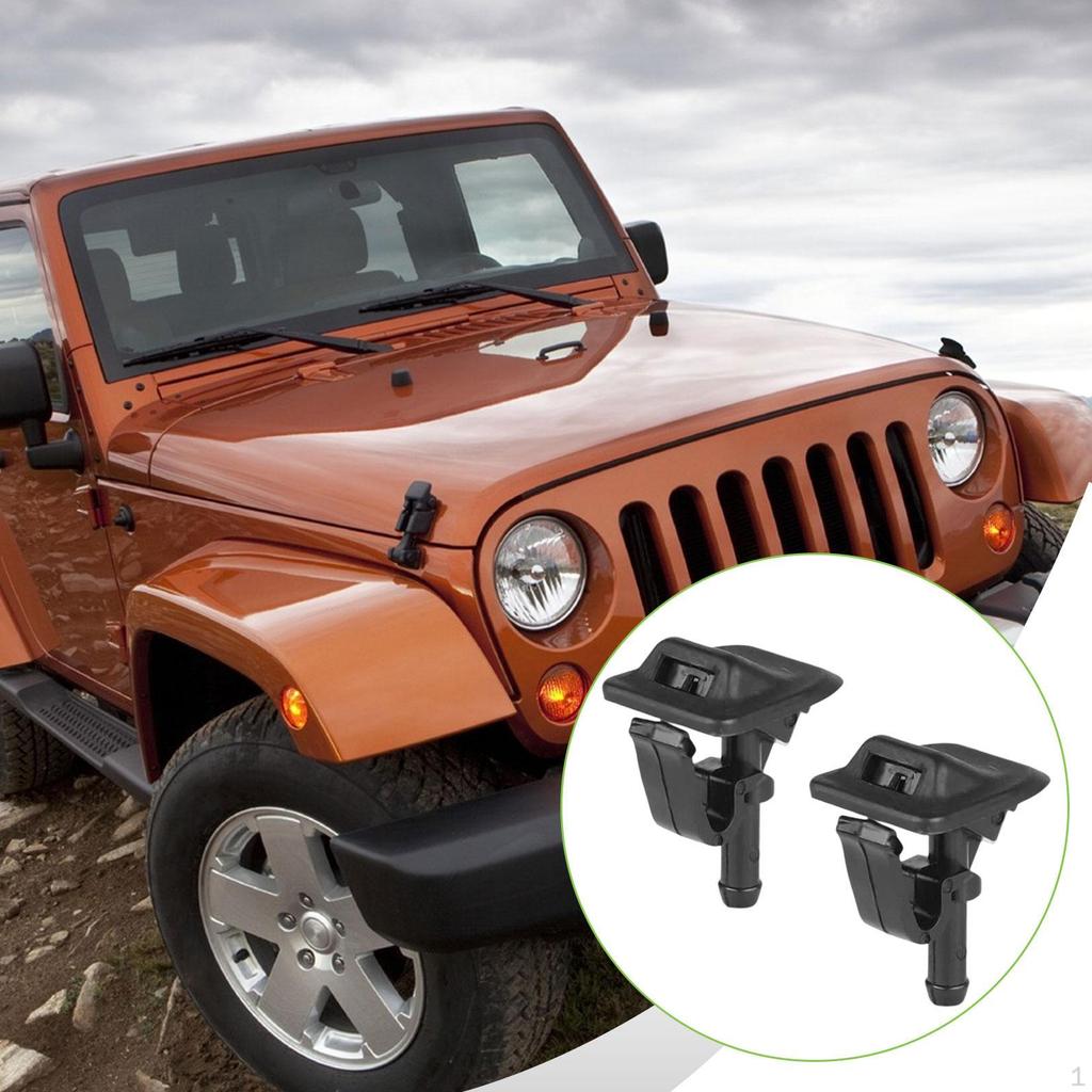Windshield Sprinkler Wiper Nozzle Compatible 55156728Ab Accessory for Wrangler JK Easy Installation