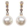 Pearl Earring White Wedding Miyabi Delicate Non-pierced Earrings, Earrings, Women's, Style, Painless, Swinging, Popular, Resin, Gold, Rhinestone,