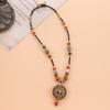 Vintage Necklace Natural Stone Woven Clavicle Chain Women's Nepalese Tibetan Pendant Niche Accessories