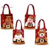 Christmas Handbag Cartoon Santa Claus Snowman Elk Gift Bag Large Capacity Great Load Bearing Merry Christmas Decor Children Adult Sex Wear