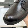 Круглые кожаные туфли мужские деловые деловые кожаные дышащие повседневные мужские кожаные туфли для поездок на работу свадебные туфли жениха толстые подошвы увеличение