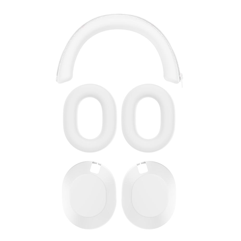 3Pcs Replacement Ear Pads Solid Color Silicone Headset Protective Case Headbeam/Earmuff Sleeve/Shell for Sony WH-1000XM6 Headset