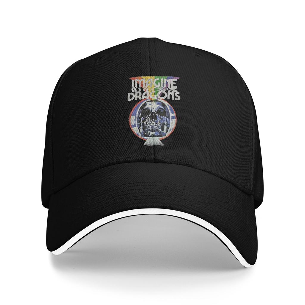 Adult Rock Music Logo Tour Sandwich Cap Outdoor Baseball Cap Imagine Dragons Band Trucker Hat Adjustable Trucker Cap Summer