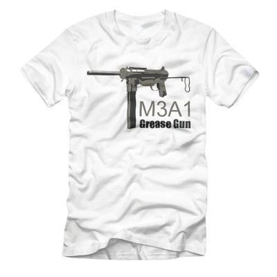 Футболка с изображением пулемета M3-A1 Grease Gun SMG MPi MP. Футболка мужская из хлопка премиум-класса с коротким рукавом и круглым вырезом, новая