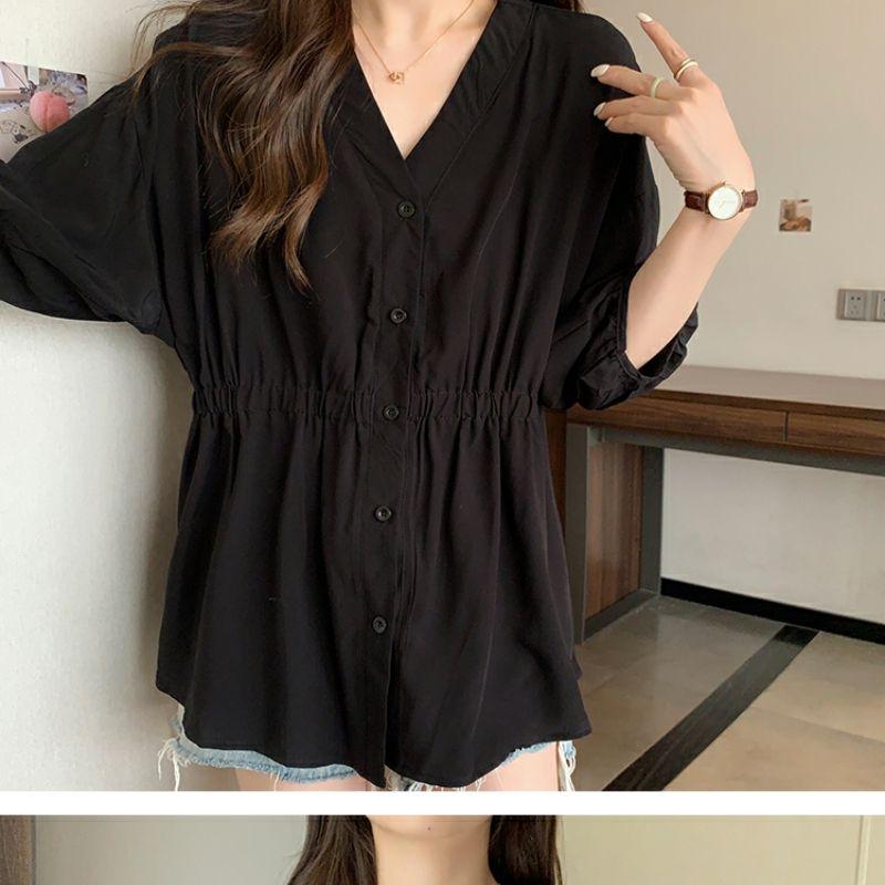 Модный дизайн, свободная хлопковая рубашка для женщин, блузка больших размеров, крутая и удобная