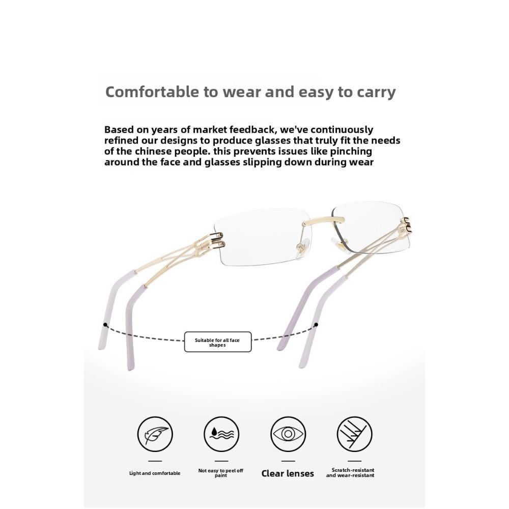 Модные безободковые квадратные очки для коррекции близорукости с изменяющими цвет линзами для женщин и мужчин, фотохромные очки для коррекции близорукости с защитой от синего света, роскошные очки для близи