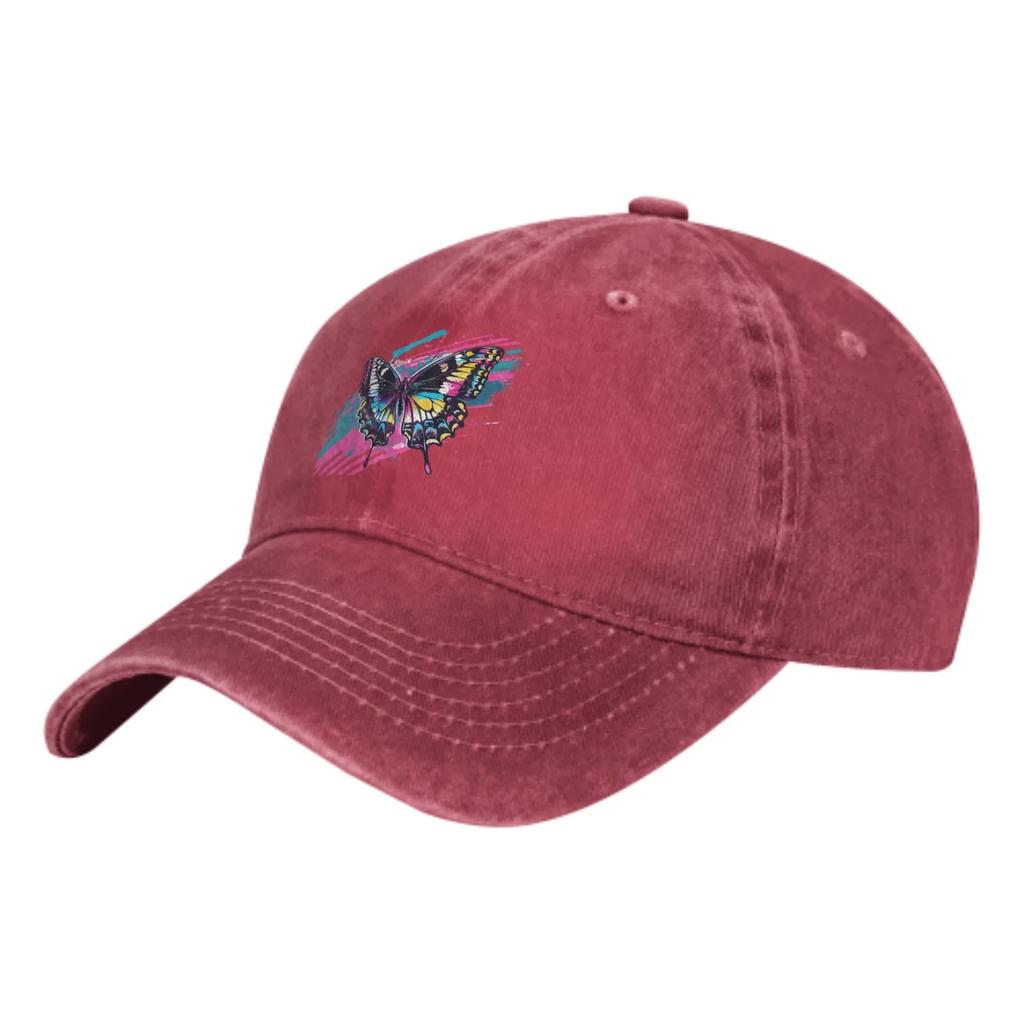 Colorful Butterfly Summer Classic Fashion Men Trucker Hat Cotton Breathable Women Cowboy Cap Outdoor Leisure Basketball Caps