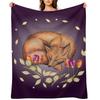Dreaming Fox Throw Blanket Decorative Throw Thin Kid'S funny gift Blankets