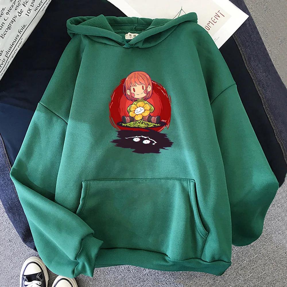 Undertale Чара Горячая Распродажа Теплые Большие Свитшоты с Принтом Мужские 2023 Осень Зима Корейский Стиль Свободная Одежда Высококачественные Худи