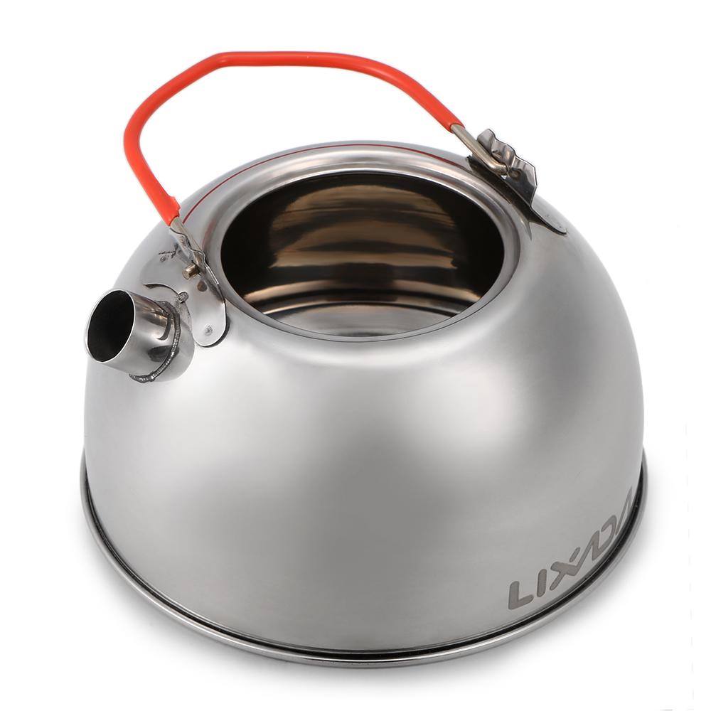 0.6L Stainless Steel Tea Kettle Portable Outdoor Camping Hiking Water Kettle Teapot Coffee Pot