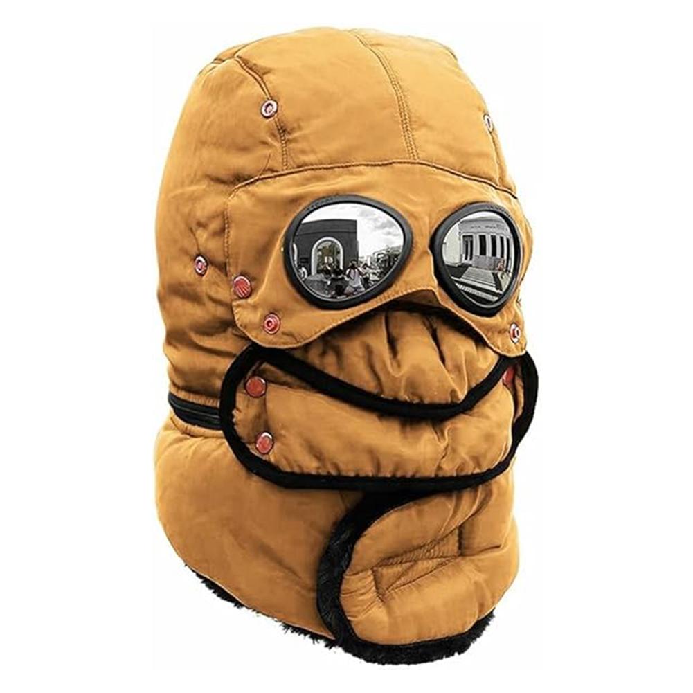 1pcs Unisex Solid Color Lei Feng Hat Winter Earflap Hat Keep Warm Ski Hat Bomber Hat for Outdoor Riding Snow Activities