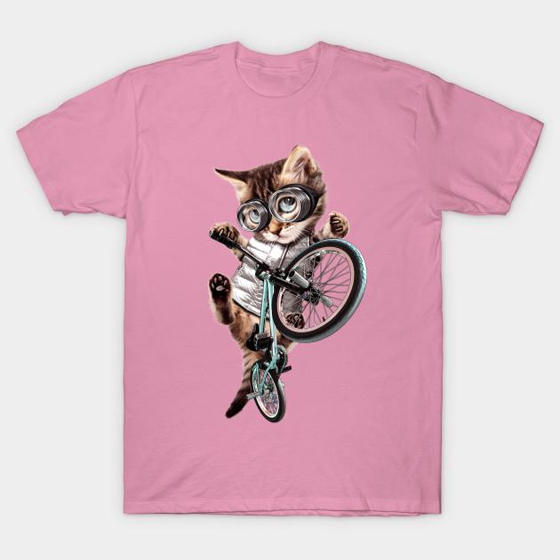 T Рубашка женщин BMX Cat Harajuku Печать Кавайи Футболка Летний короткий рукав женский футболка Top Tee