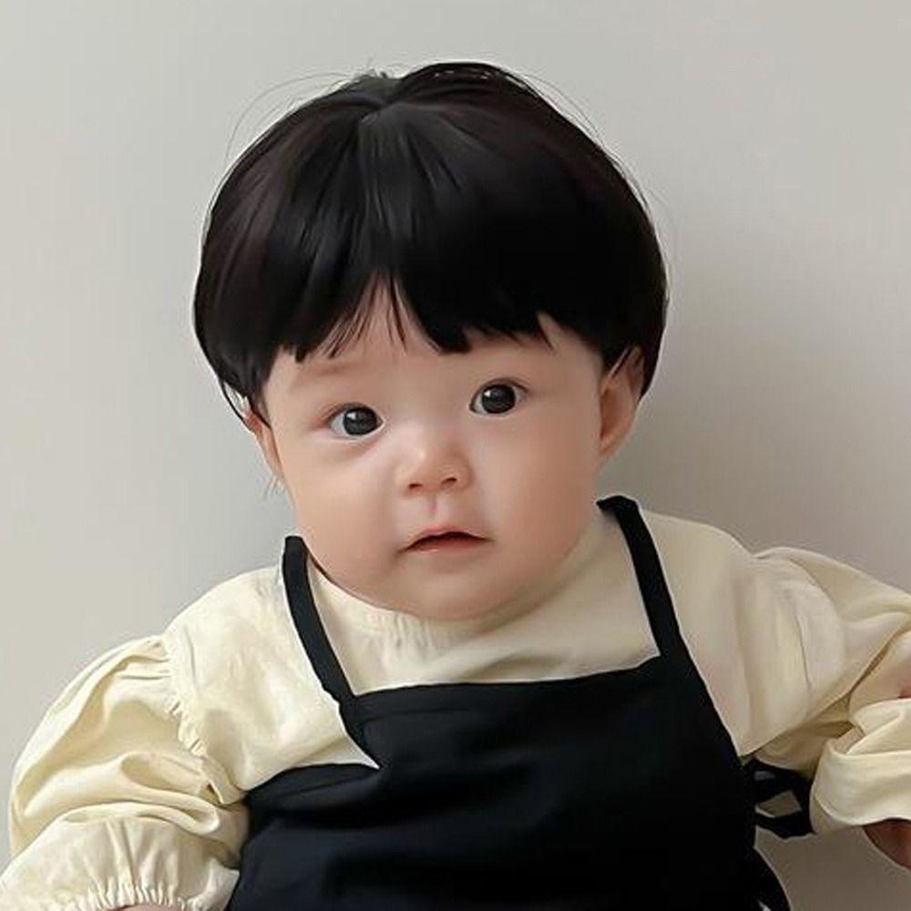 Synthetic Baby Hair Wig Fluffy Newborn Headwear Fashion Infant Hairpiece Boy