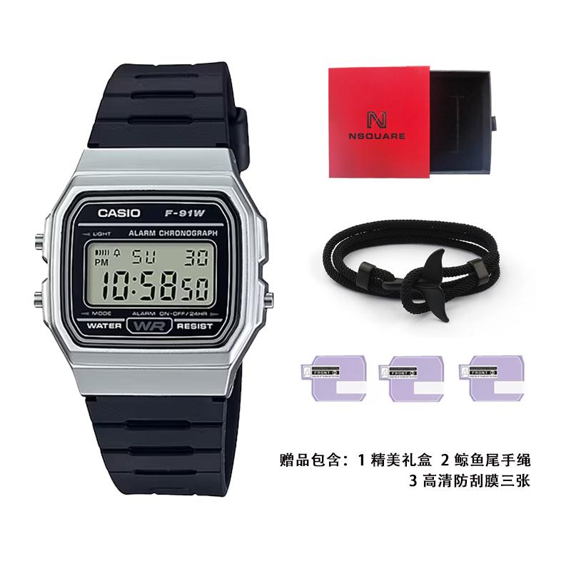 Casio Мужские ЧАСЫ ЧЕРНЫЕ серии VINTAGE F-91WM-7ADF F-91WM-7ADF