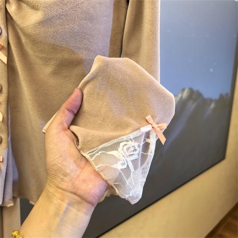 Женская модная осенне-зимняя пижама с нагрудными вкладышами - Уютная, элегантная и стильная флисовая домашняя одежда