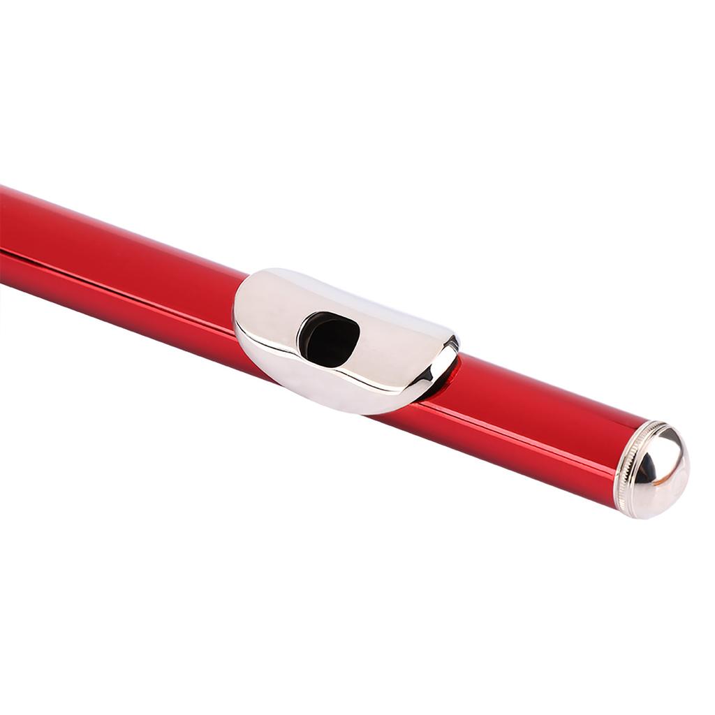 Набор для начинающих флейт из латуни LADE C Key 16 Hole, чехол для хранения, салфетка для чистки, перчатки (красный)