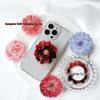 Double-Sided Epoxy Flower Phone Stand - Telescopic, Creative Gift with Logo, Universal Use, Ideal for Live Streaming