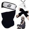 Anime Naruto Akatsuki Uchiha Sasuke Hatake Kakashi Glove Cuff Mitten Necklace Headband Mask Cosplay Accessories