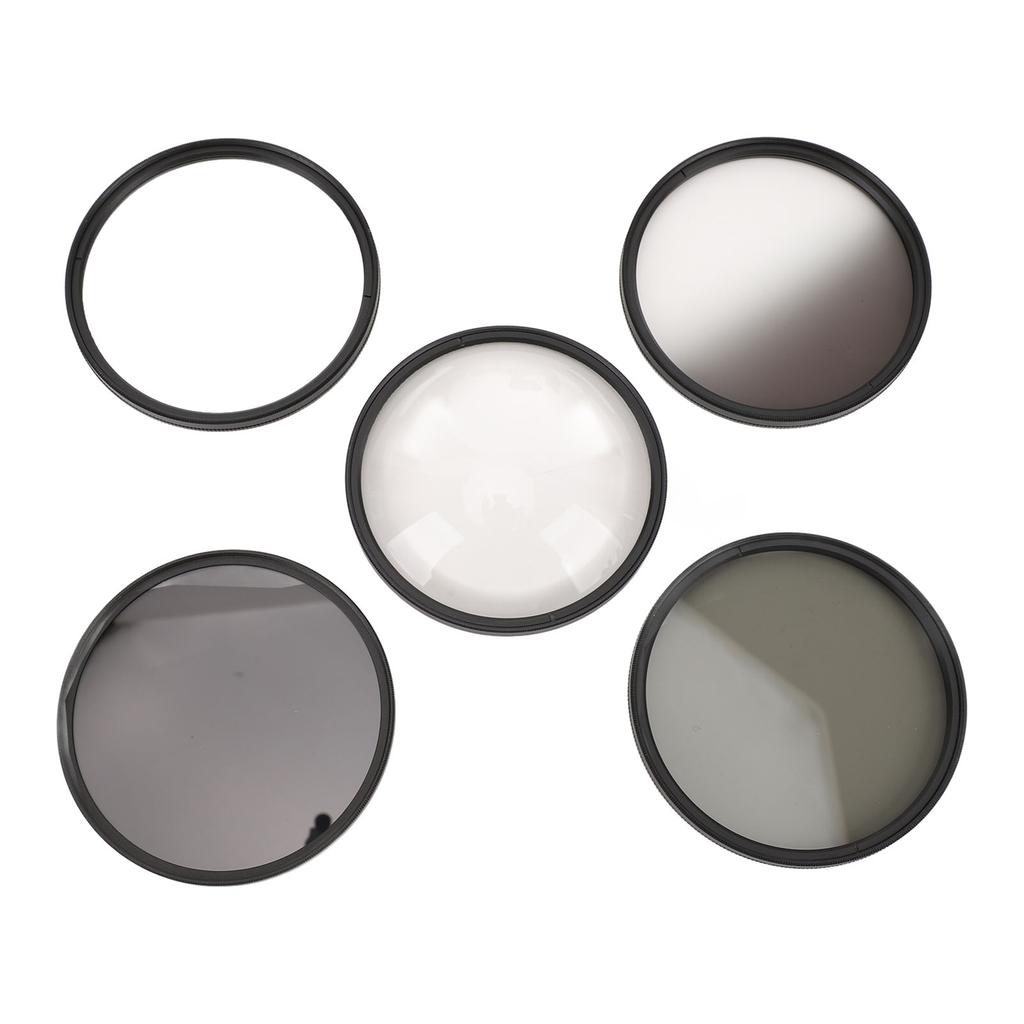 Camera Lens Filter Kit with CPL ND8 Filter 6 Points Star Filter Graduated Gray Filter Macro Filter Dust Proof Anti