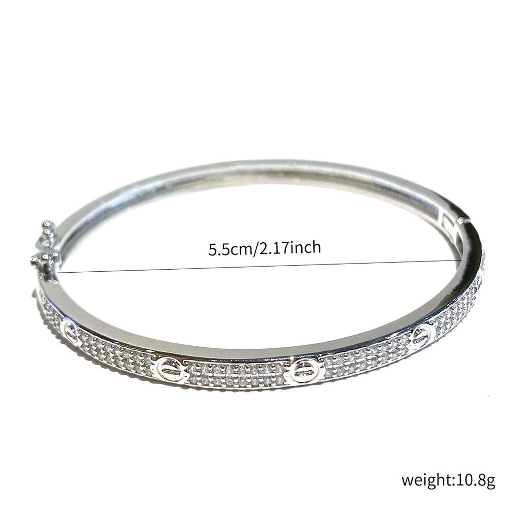 Браслет из позолоченного сверкающего циркония, универсальный и высококачественный женский легкий браслет в роскошном стиле