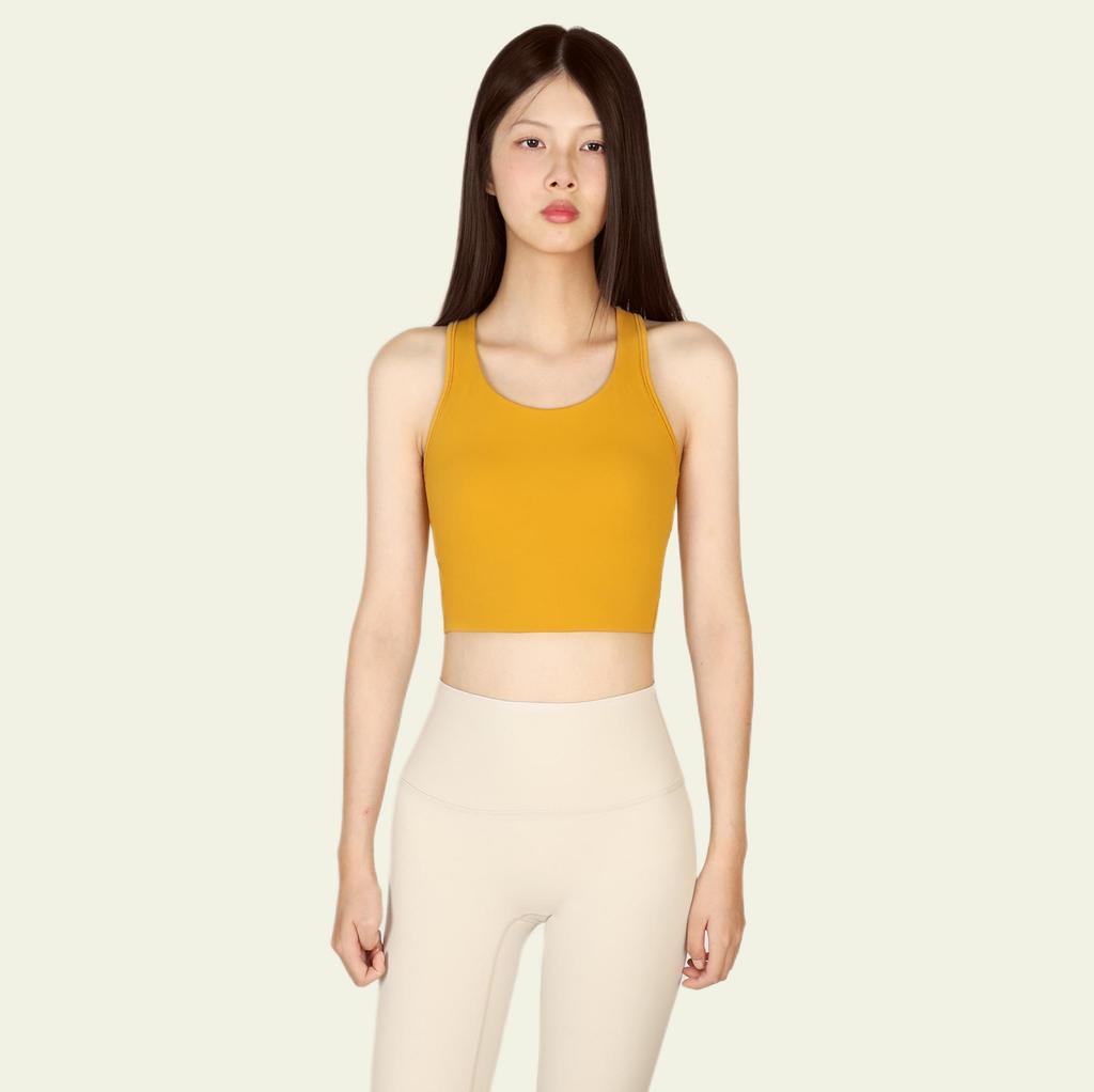 Qiaoyi High-Strength Shockproof Sports Bra for Running & Fitness - Fixed Cup Design for Large Chest