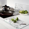 Durable and Stylish Glass Boards with an Abstract Square Pattern 2x30x52 cm