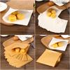 100PCS Kitchen Food Bakery Kraft Donut Wrapping Bread Packing Oilproof Paper Solid Color
