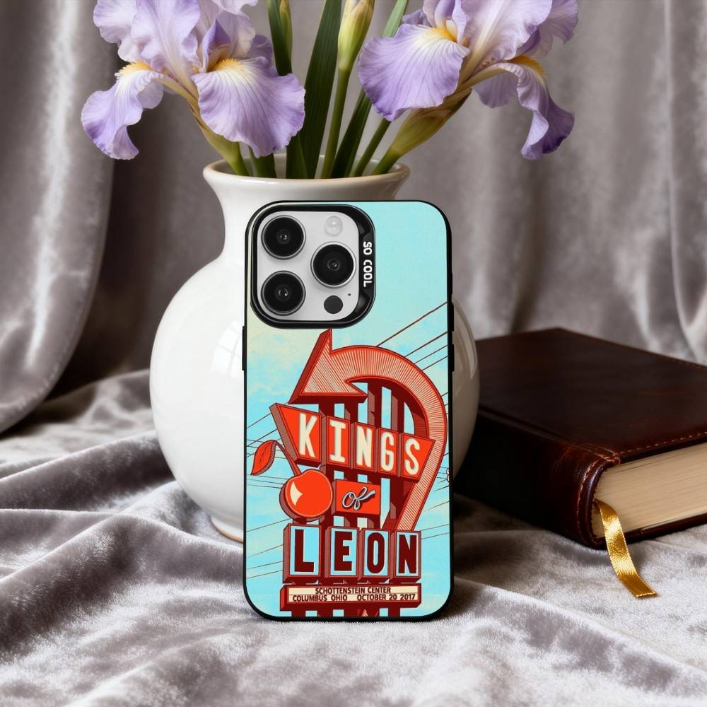 Электризующий чехол для телефона с изображением группы K-Kings of Leon Для iPhone17,16,15,14,13,12,11 Plus,Pro Max Черный Конфетный серебристый чехол для телефона