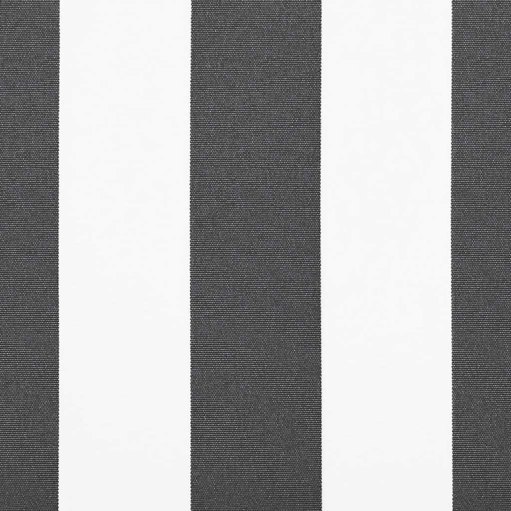 Retractable Awning Anthracite and White 4x3 m Fabric and Aluminum