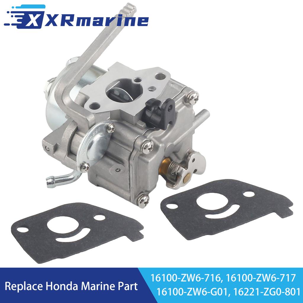 16100-ZW6-716 BF2 Carburetor Assy with Gasket 16221-ZG0-801 for Honda 4 Stroke 2 2.3 HP BF2D BF2.3 Outboard Engine 16100-ZW6-G01