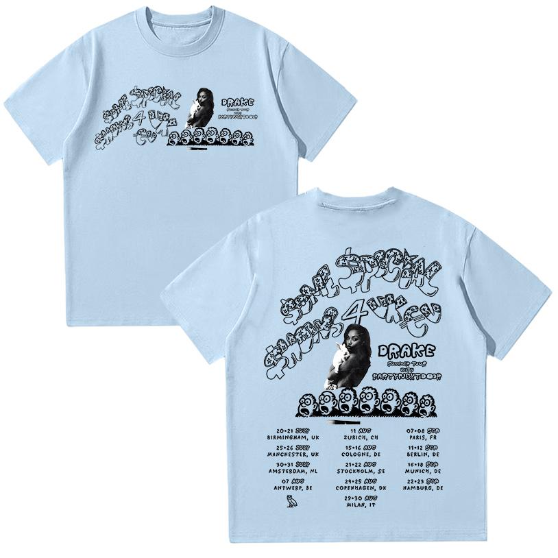 Футболка Drake & PARTYNEXTDOOR $ome $pecial $hows 4 Tour 2025 Хип-хоп мода Летний хлопок Свободный топ Подарки для фанатов Высококачественная футболка