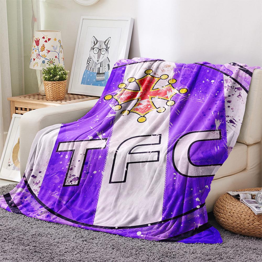 Toulouse Football Club  Print Flannel Blanket, High quality Comfortable for All Seasons, Home Decor, Warmth and Comfort