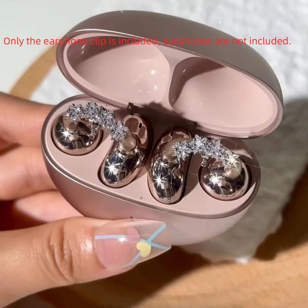 Creative Butterfly Earphone Clips Artificial Crystals Earphone Decorations  Personal Accessories